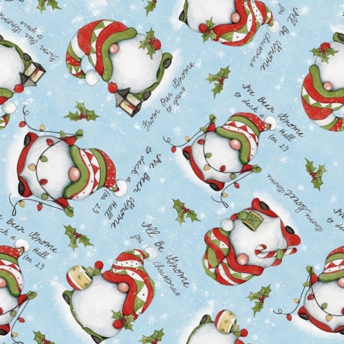 Gnome For Christmas Fabric