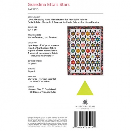 Missouri Star - Grandma Etta's Stars - Quilt Pattern