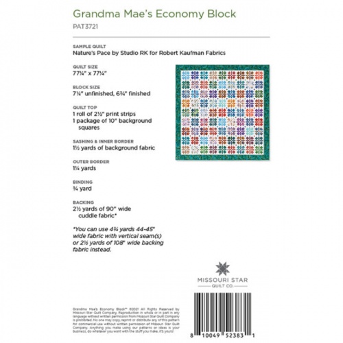 Missouri Star - Grandma Mae's Economy - Quilt Pattern