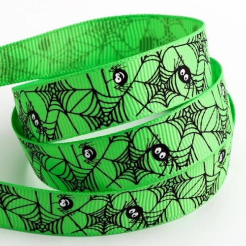 Spider Web Halloween Grosgrain Ribbon 5m