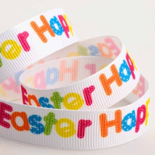 Happy Easter Grosgrain Ribbon 5m