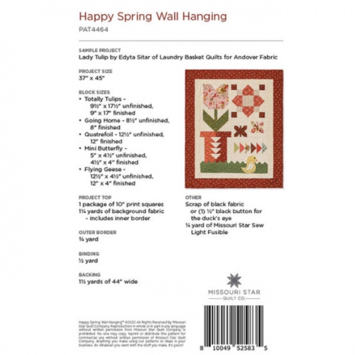 Missouri Star - Happy Spring - Wall Hanging Pattern