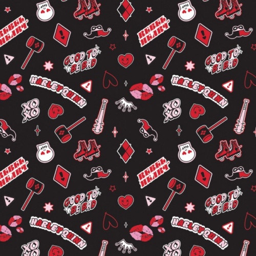 Harley Quinn XOXO Valentines Fabric