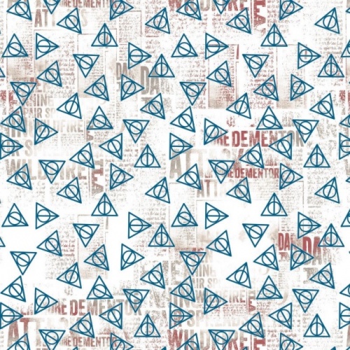 FB Harry Potter Multi Deathly Hallows Fabric