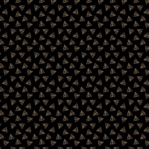 Gold Harry Potter Deathly Hallows Metallic Fabric