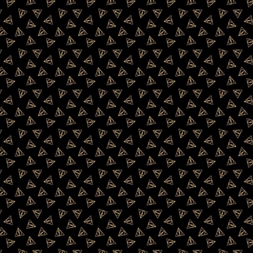 Gold Harry Potter Deathly Hallows Metallic Fabric