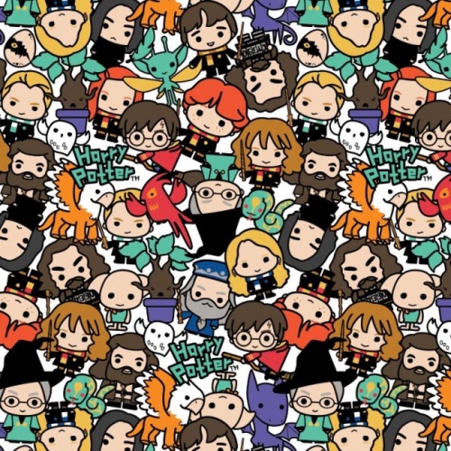 FB Harry Potter Kawaii Characters Fabric-1