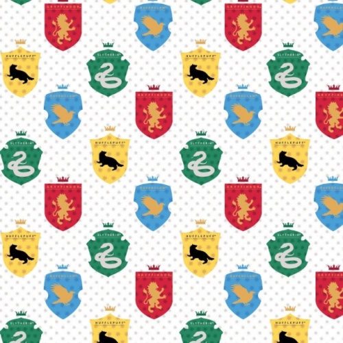 FB Harry Potter Multi Houses Tonal Fabric