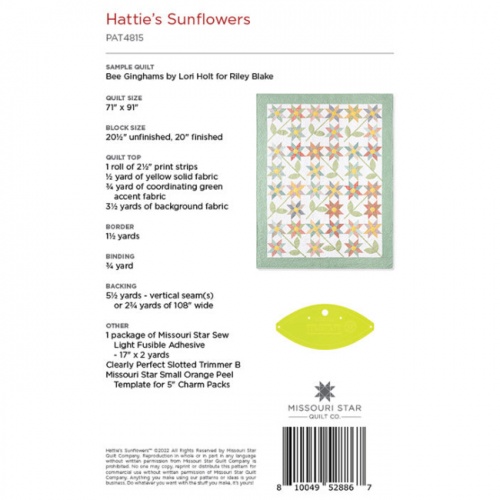 Missouri Star - Hattie's Sunflowers - Quilt Pattern