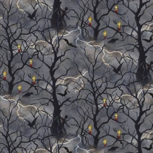 Haunted Hollow - An Eerie Welcome Halloween Fabric