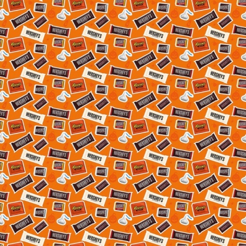 Hershey Halloween Candy Toss Fabric