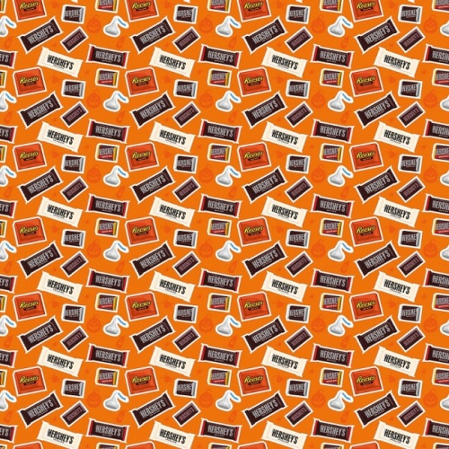 Hershey Halloween Candy Toss Fabric