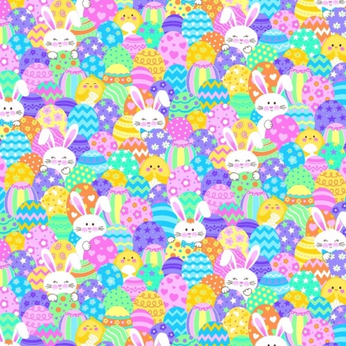 Spring Hippity Hop Egg Craze Easter Fabric