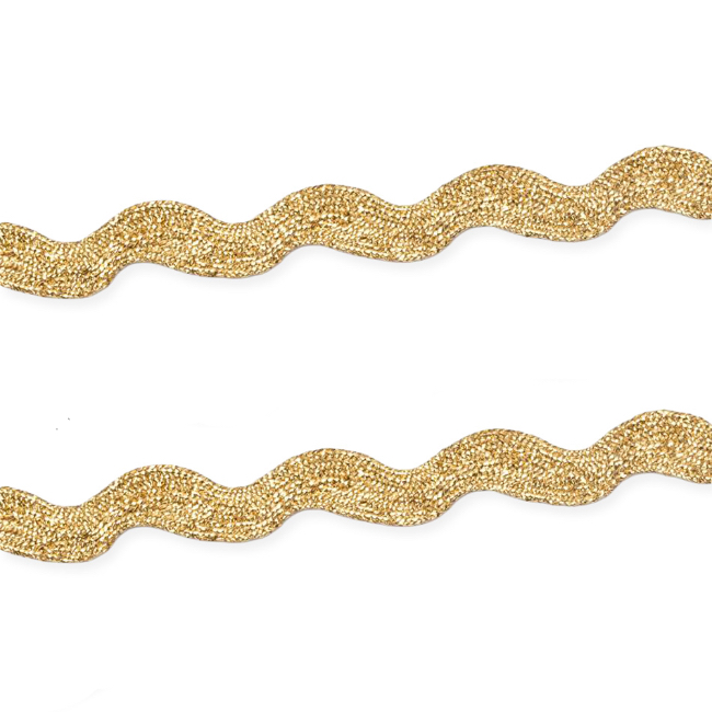 Gold Metallic Ric Rac 12mm - The Quilt Shop