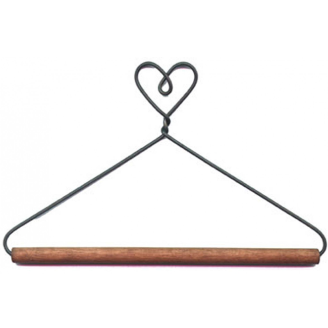 6in Heart Quilt Hanger With Stained Dowel