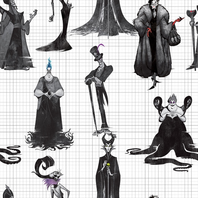 Disney Villains Shadows Fabric