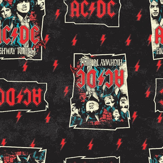 AC/DC Highway To Hell Fabric - The Quilt Shop