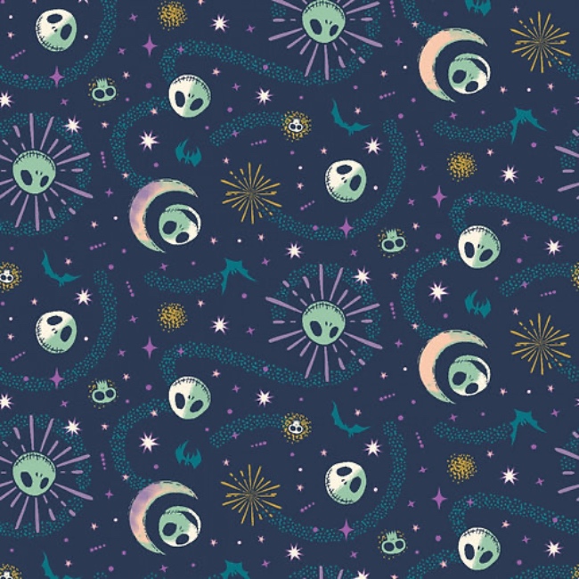 Nightmare Before Christmas Fabric - Packed Celestial Jack