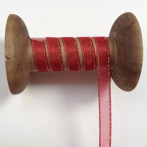 Red Organza Sheer Ribbon 6mm