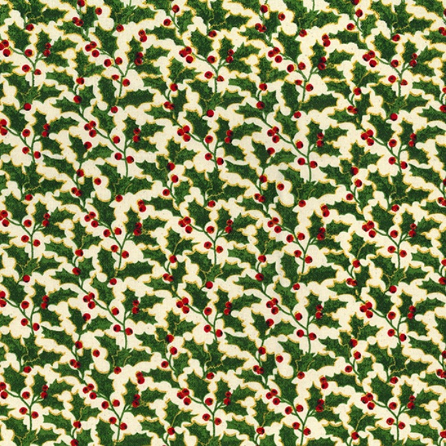 thumbnail image 2 of Metallic Gold & Silver Christmas Quilting Cotton Fabric – Fat Quarter Or By The Metre, 45" Wide 2 of 14