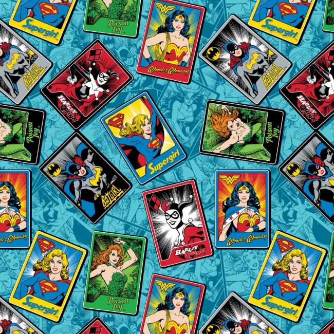 DC Female Trading Cards Fabric