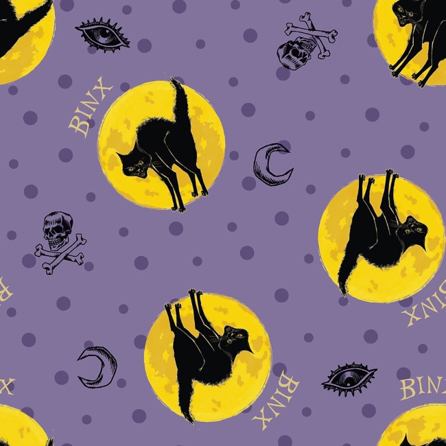 Disney Hocus Pocus Fabric - Binx The Cat