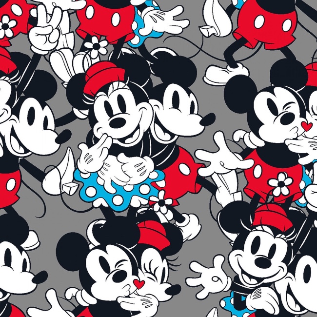 Disney Mickey and Minnie Mouse Vintage Fabric