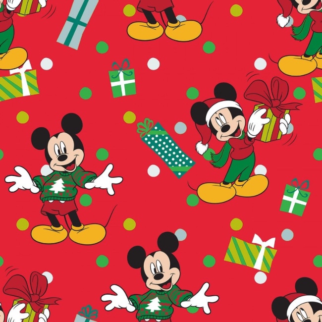 Disney Mickey Mouse Christmas For Me Fabric
