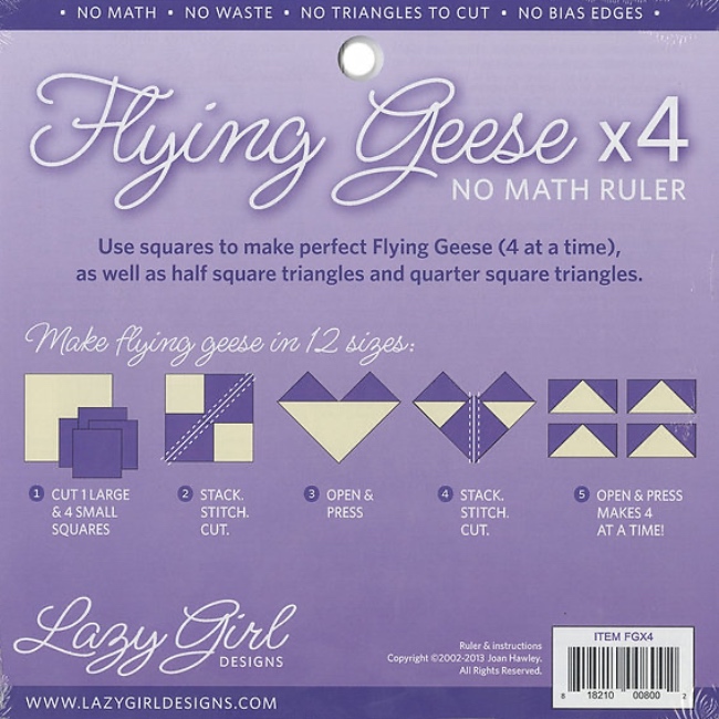 Flying Geese x 4 No Math Ruler