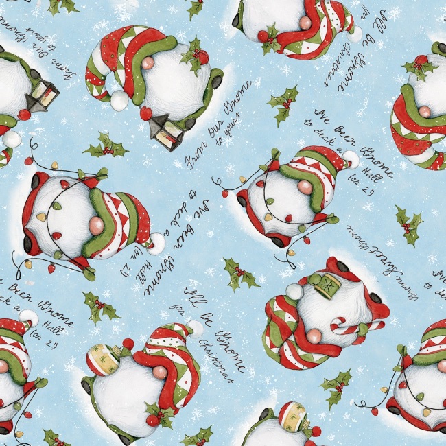 Gnome For Christmas Fabric