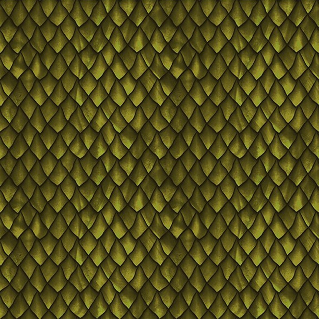 Green Dragon Scales Fabric