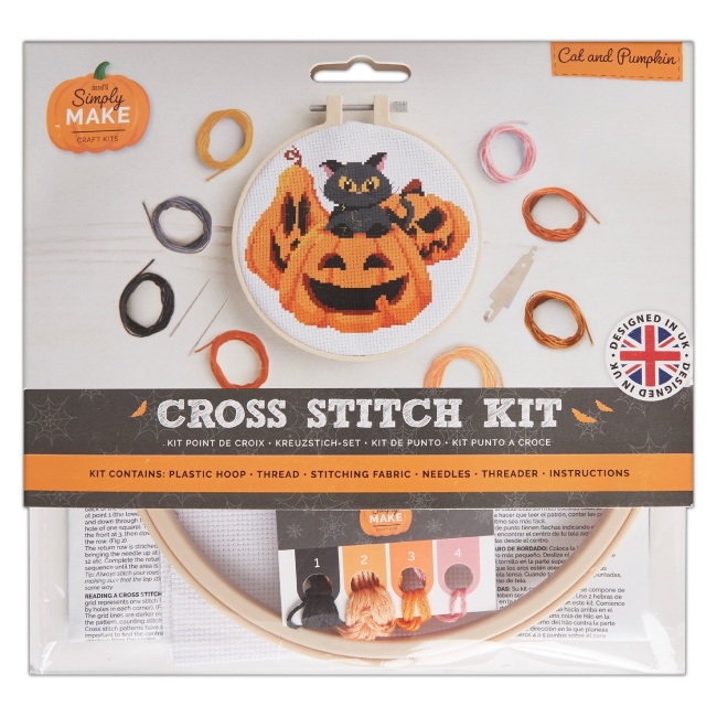 Cat and Pumpkin Cross Stitch Kit - The Quilt Shop