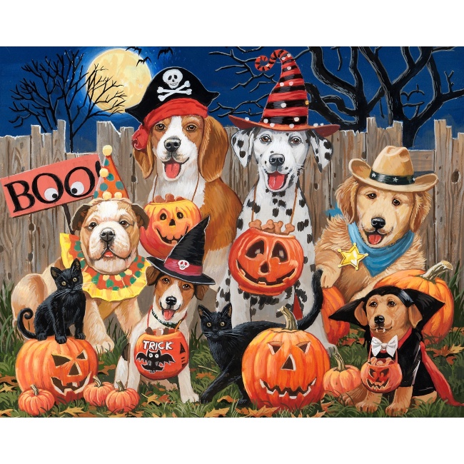 Halloween Tricksters Dog Panel