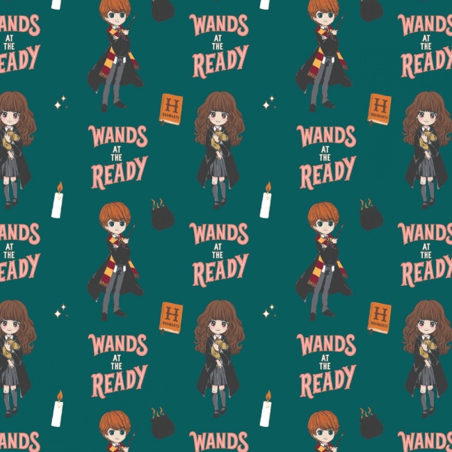 Harry Potter Fabric - Wands At The Ready