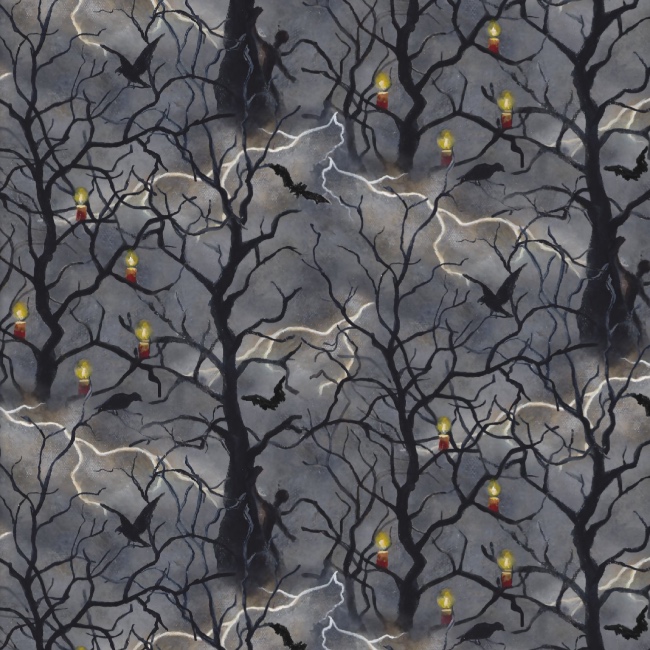 Haunted Hollow - An Eerie Welcome Halloween Fabric