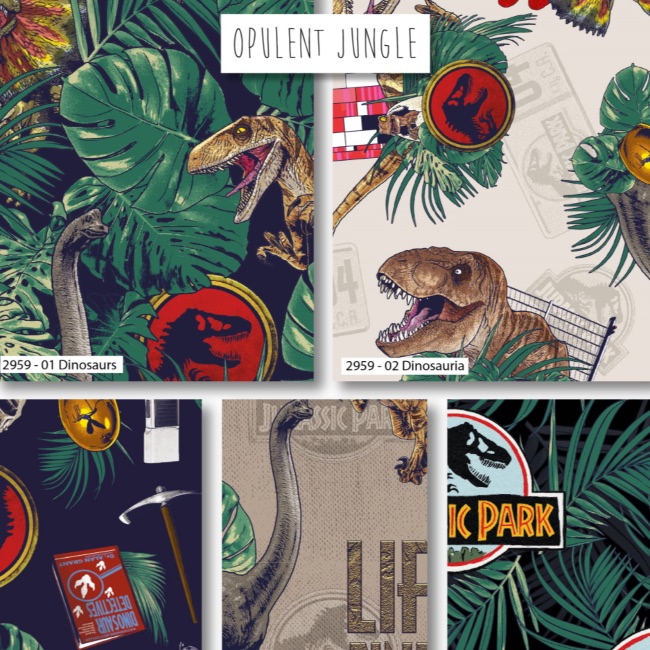 Jurassic Park Fabric Fat Quarter Bundle x 5