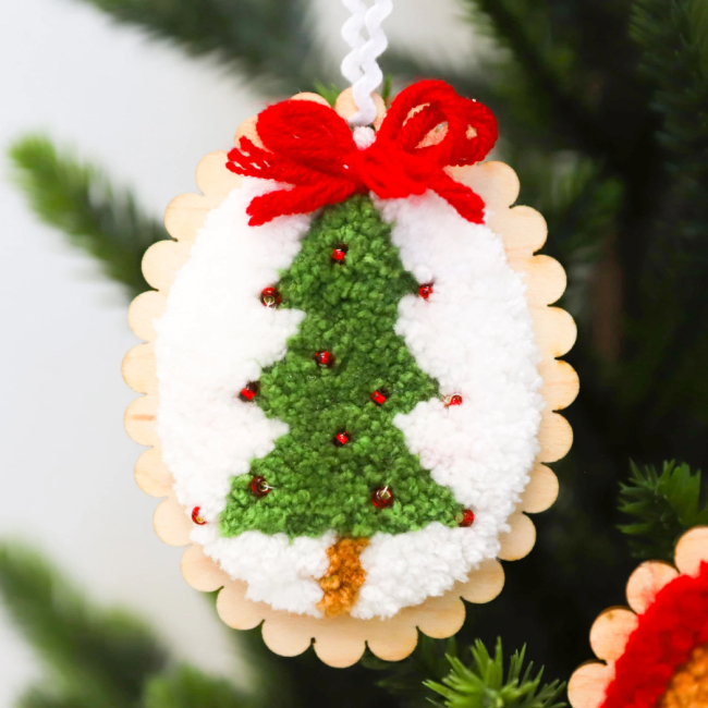 Kimberbell - Punch Needle Embroidery - Cozy Christmas Ornaments Kit ...
