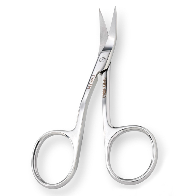 Left Handed Scissors - Double Curved Embroidery 3.5 in - Havels