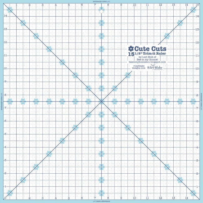 Cut Cuts 15.5 inch Square Ruler | Lori Holt - The Quilt Shop