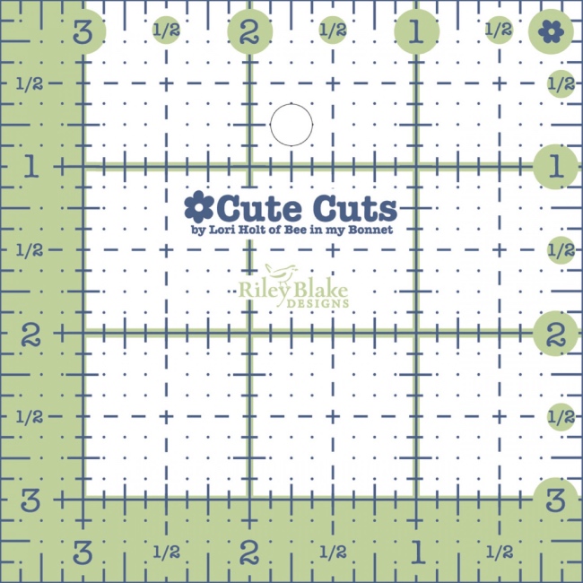 Lori Holt Cute Cuts Ruler Square 3.5''