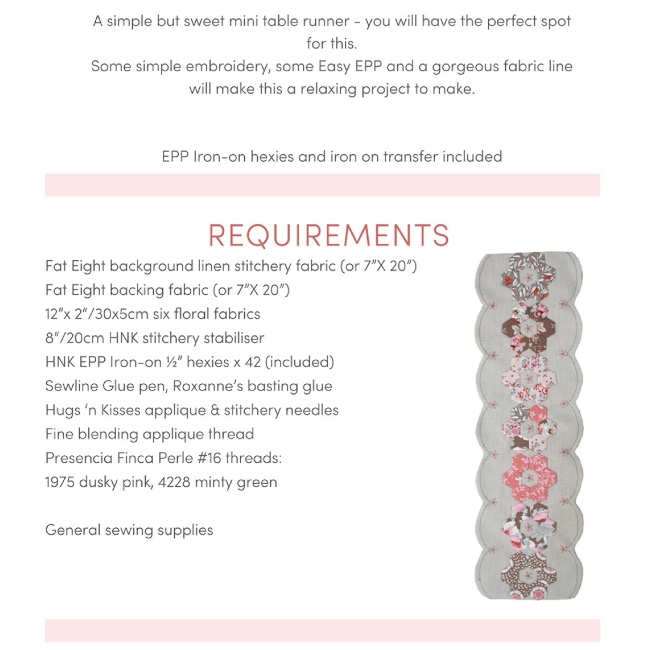 Maple Syrup Runner - Pattern & Iron On EPP - The Quilt Shop