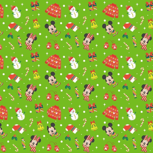 Disney Mickey and Friends Christmas Fabric