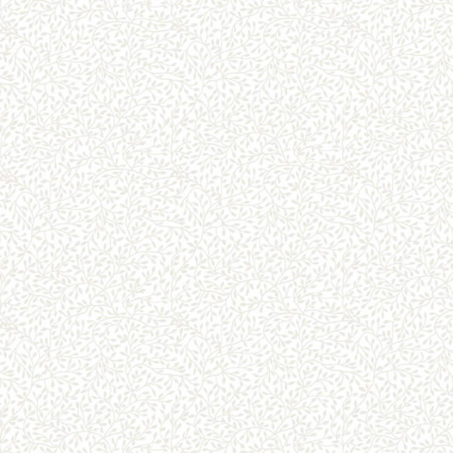 Makower Mini Leaf White on White Fabric 764/W1