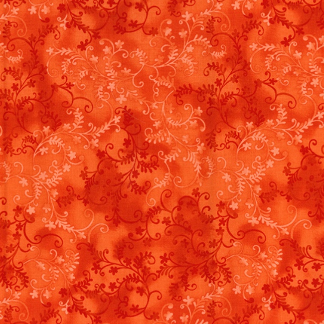 Tangerine - Mystic Vine Fabric