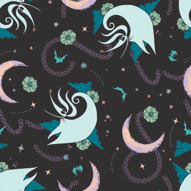 Nightmare Before Christmas Fabric - Astral Zero The Dog