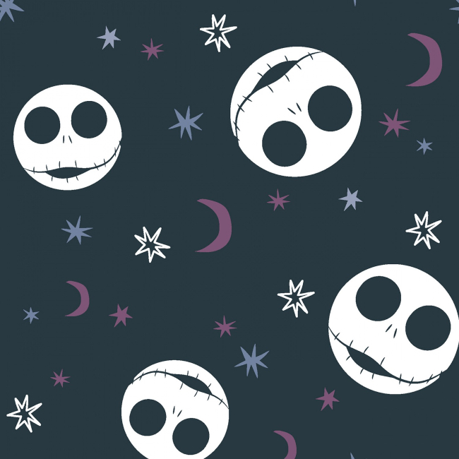 Nightmare Before Christmas Fabric - Jack and Stars