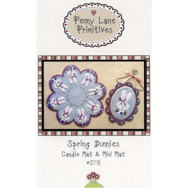 Spring Mat Pattern Spring Bunnies - Candle Mat and Mini Mat Pattern - The Quilt Shop