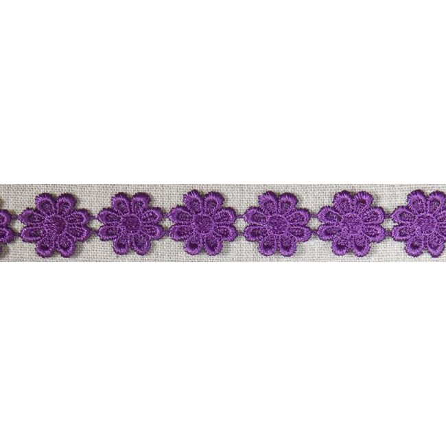 Purple Daisy Guipure Trim