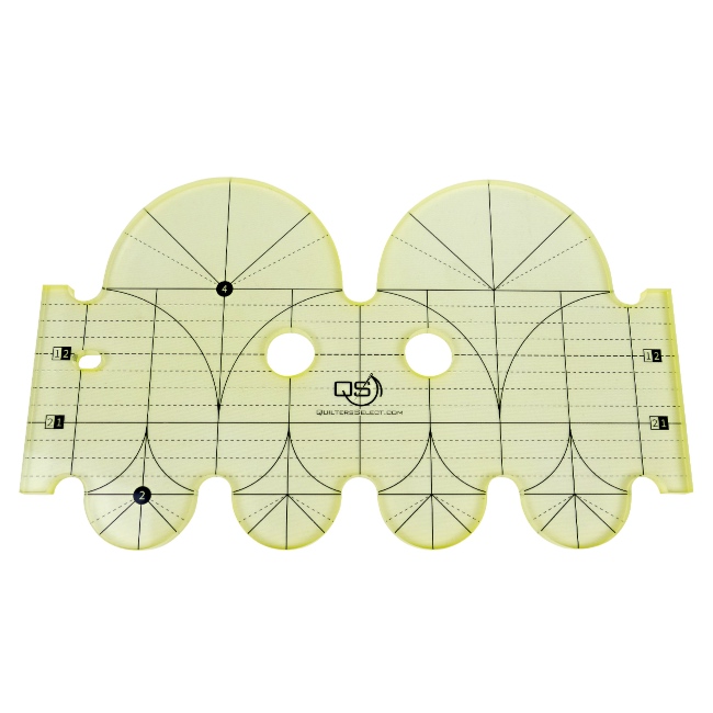 Quilters Select - Machine Quilting Ruler - 4in & 2in Clamshell - The ...