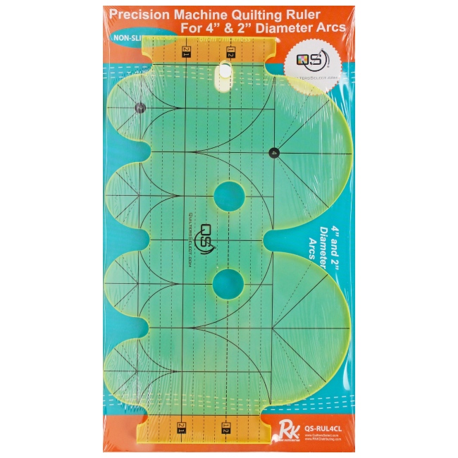 Quilters Select - Machine Quilting Ruler - 4in & 2in Clamshell - The ...